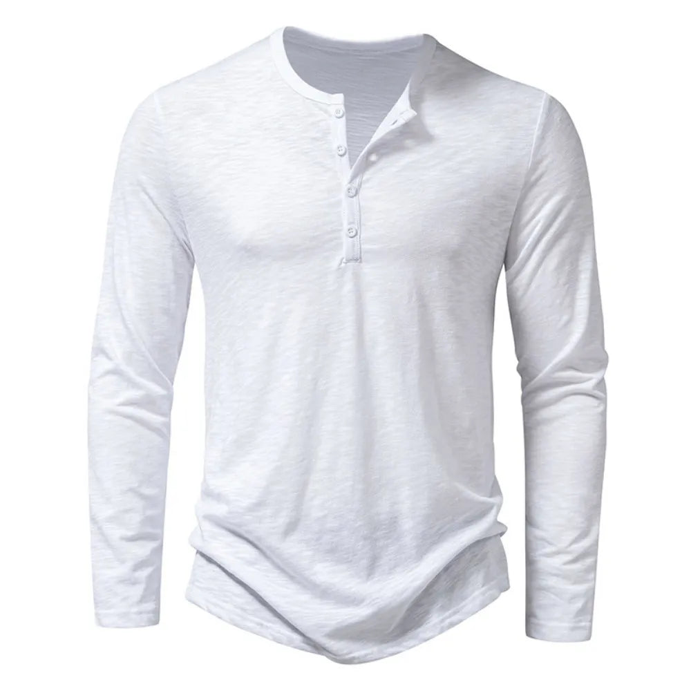 Classic Men's Henley Shirt, Soft 100% Cotton, Slim Fit 9