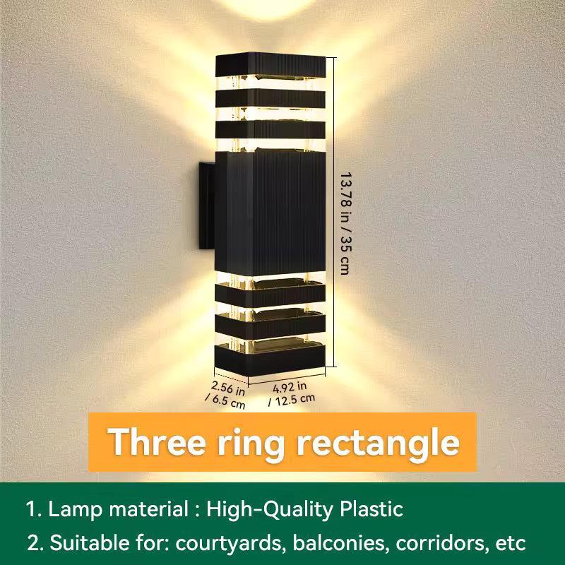 Modern Outdoor Wall Sconce, Waterproof Up and Down LED Exterior Light 18