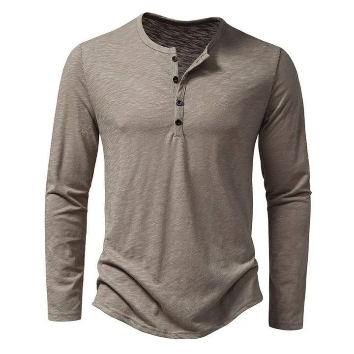 Classic Men's Henley Shirt, Soft 100% Cotton, Slim Fit 1
