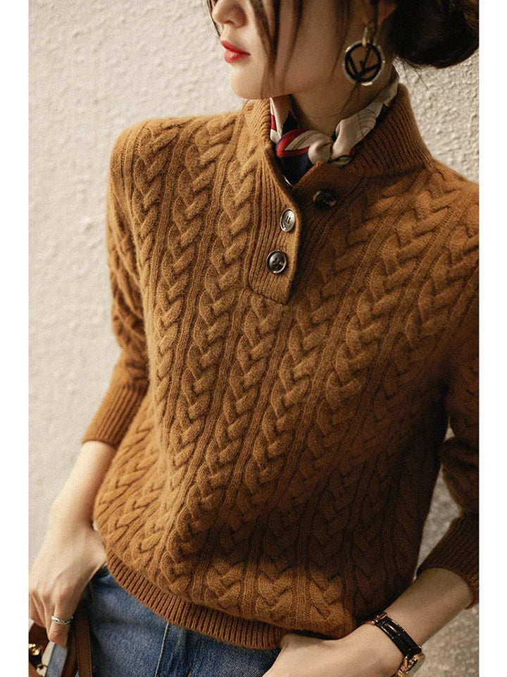 Arden Button-Up Cashmere Sweater 4