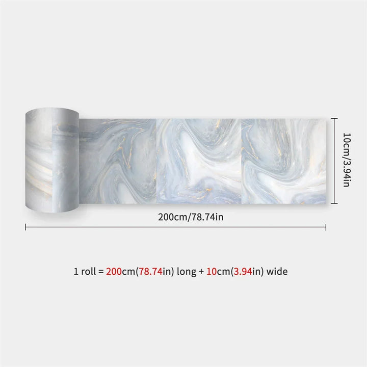 Waterproof Mosaic Peel and Stick Wall Stickers, 10 x 200 cm Strip 21