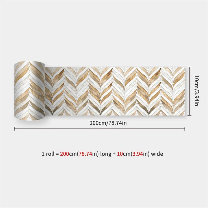 Waterproof Mosaic Peel and Stick Wall Stickers, 10 x 200 cm Strip 43