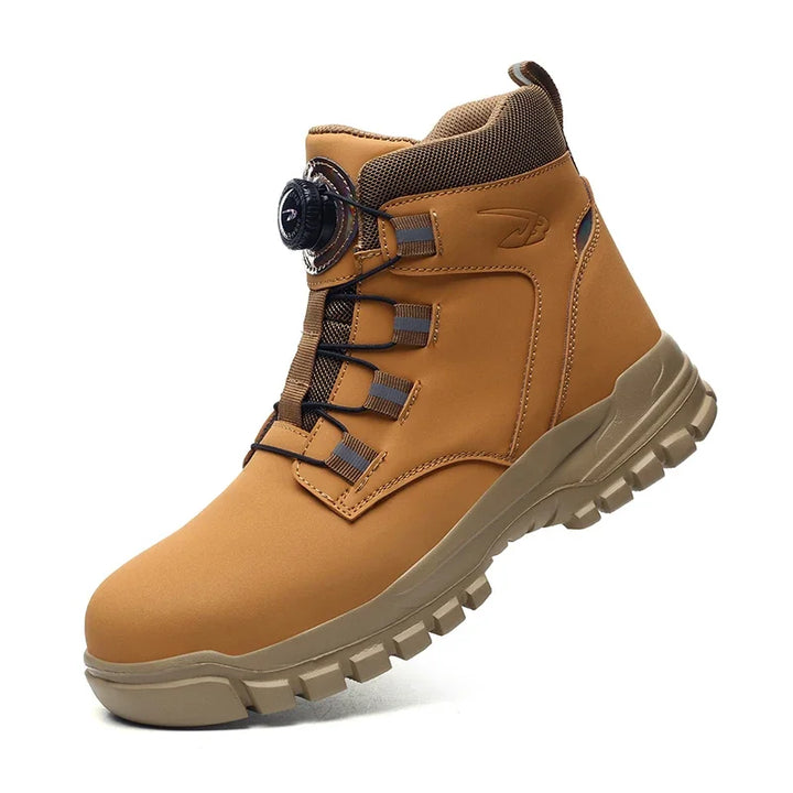 Waterproof Work Boots with Twist Closure and Steel Toe, Women and Men 6