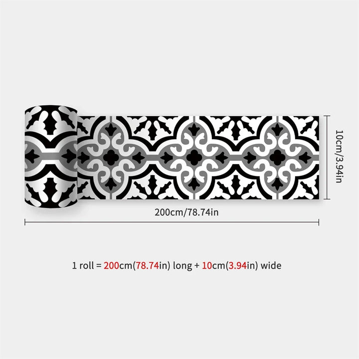 Waterproof Mosaic Peel and Stick Wall Stickers, 10 x 200 cm Strip 36