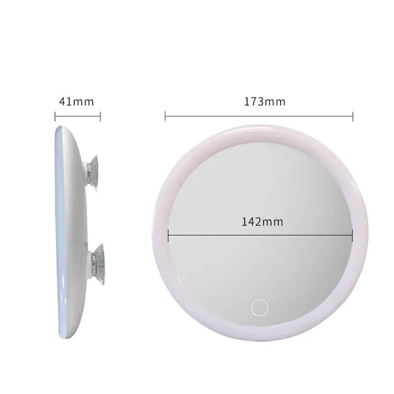 10X Magnifying Makeup Mirror with LED Light and Suction Cup Mount 6