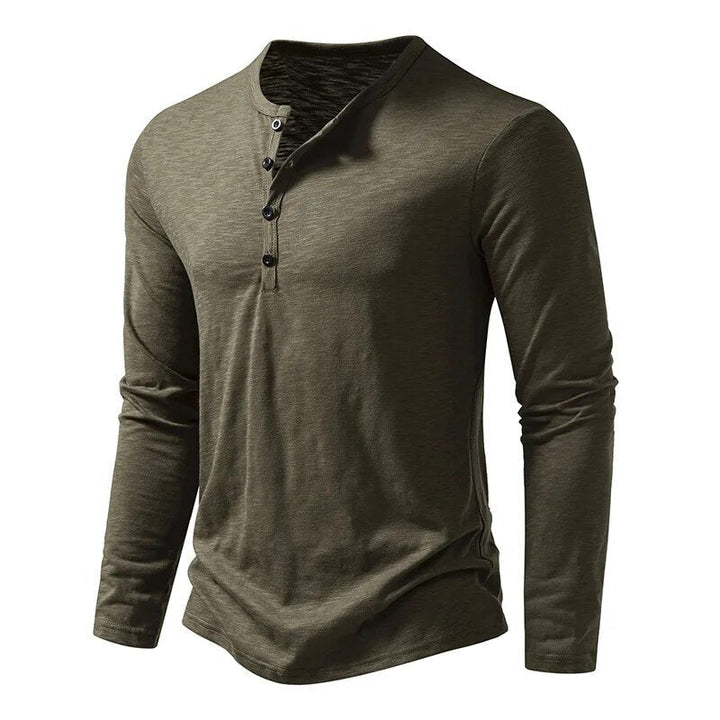 Classic Men's Henley Shirt, Soft 100% Cotton, Slim Fit 5