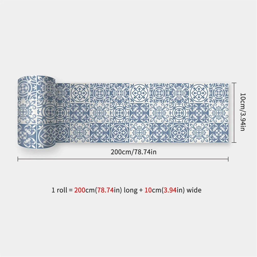 Waterproof Mosaic Peel and Stick Wall Stickers, 10 x 200 cm Strip 29