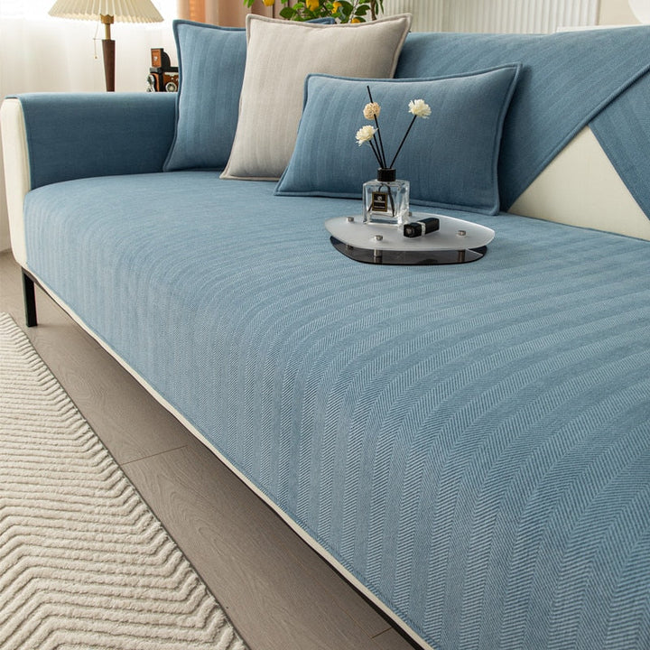 Non-Slip Chenille Sofa Cover - Stays in Place, 3 Sizes, Colors 3