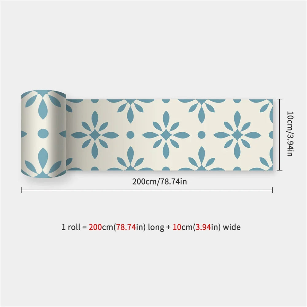 Waterproof Mosaic Peel and Stick Wall Stickers, 10 x 200 cm Strip 40