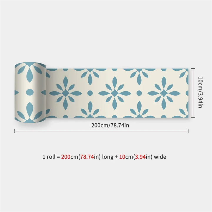 Waterproof Mosaic Peel and Stick Wall Stickers, 10 x 200 cm Strip 40