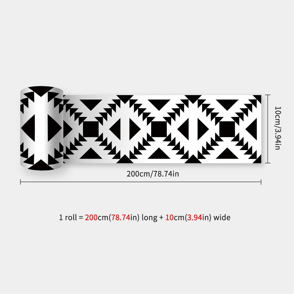 Waterproof Mosaic Peel and Stick Wall Stickers, 10 x 200 cm Strip 48