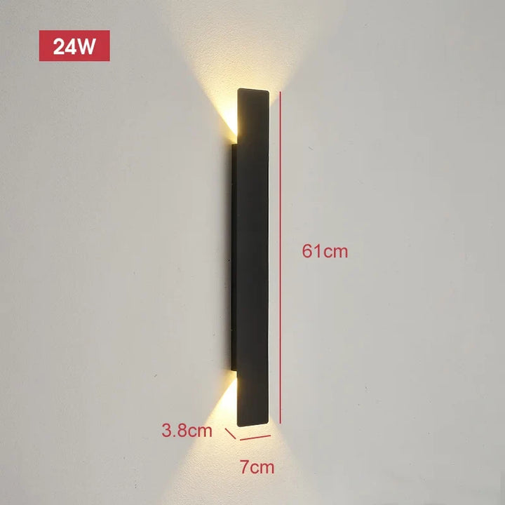 Noir Weatherproof LED Outdoor Wall Light, Aluminum, 18W 12