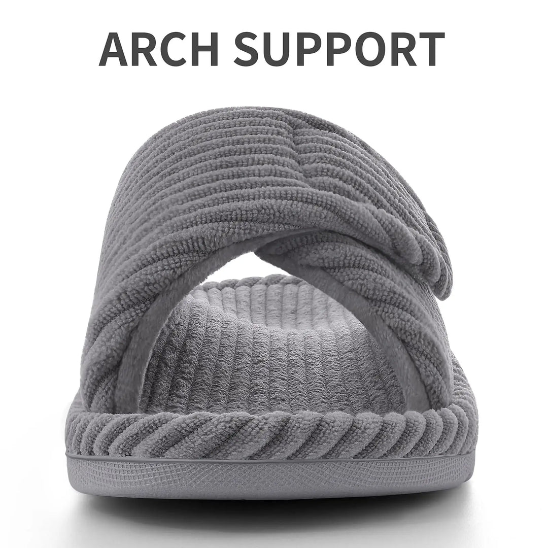 Orthopedic Corduroy House Slippers with Arch Support 3