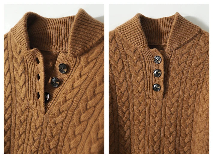 Arden Button-Up Cashmere Sweater 18