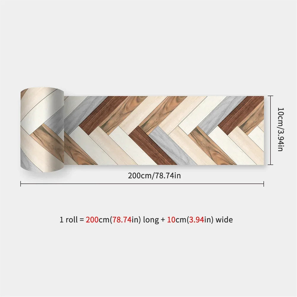 Waterproof Mosaic Peel and Stick Wall Stickers, 10 x 200 cm Strip 35