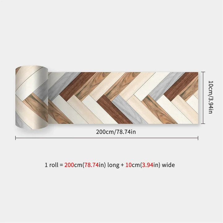 Waterproof Mosaic Peel and Stick Wall Stickers, 10 x 200 cm Strip 35
