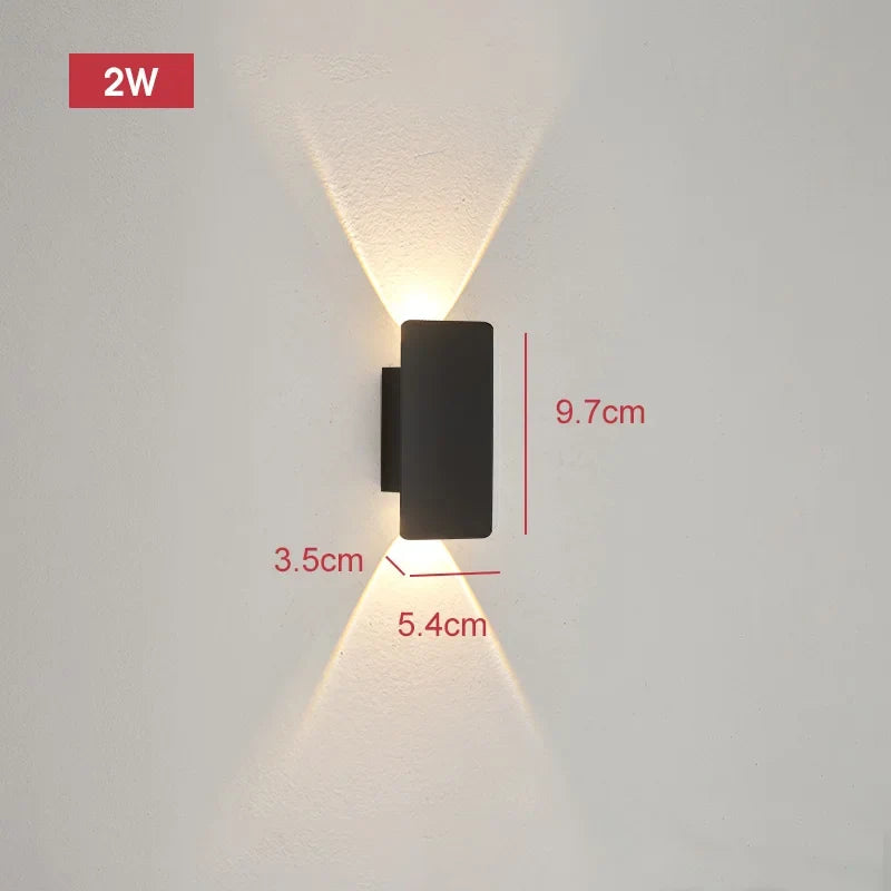 Noir Weatherproof LED Outdoor Wall Light, Aluminum, 18W 9