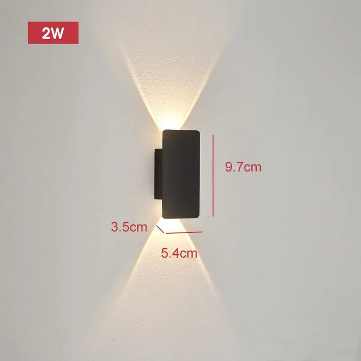 Noir Weatherproof LED Outdoor Wall Light, Aluminum, 18W 9
