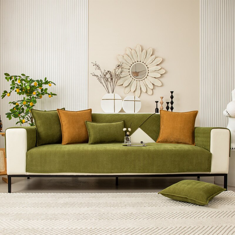 Non-Slip Chenille Sofa Cover - Stays in Place, 3 Sizes, Colors 8