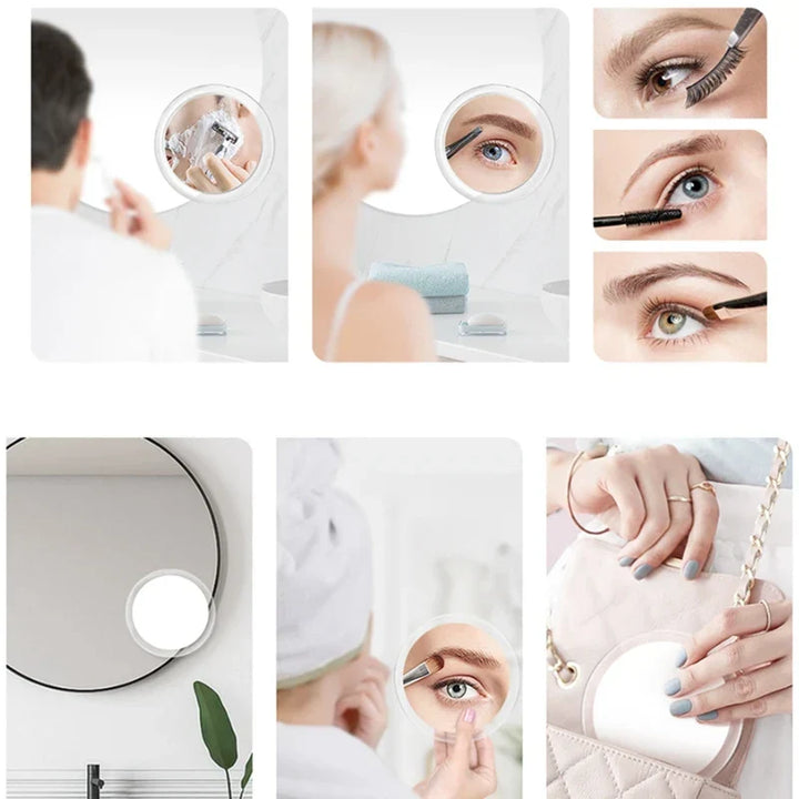 10X Magnifying Makeup Mirror with LED Light and Suction Cup Mount 2