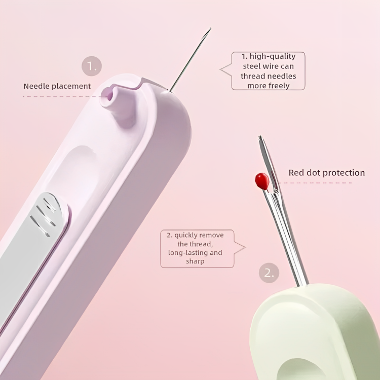 2-in-1 Portable Needle Threader and Seam Ripper for Easy Sewing on the Go 2