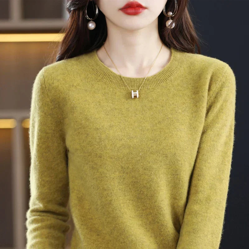 Women's Pure Cashmere Sweater for Fall and Winter 1