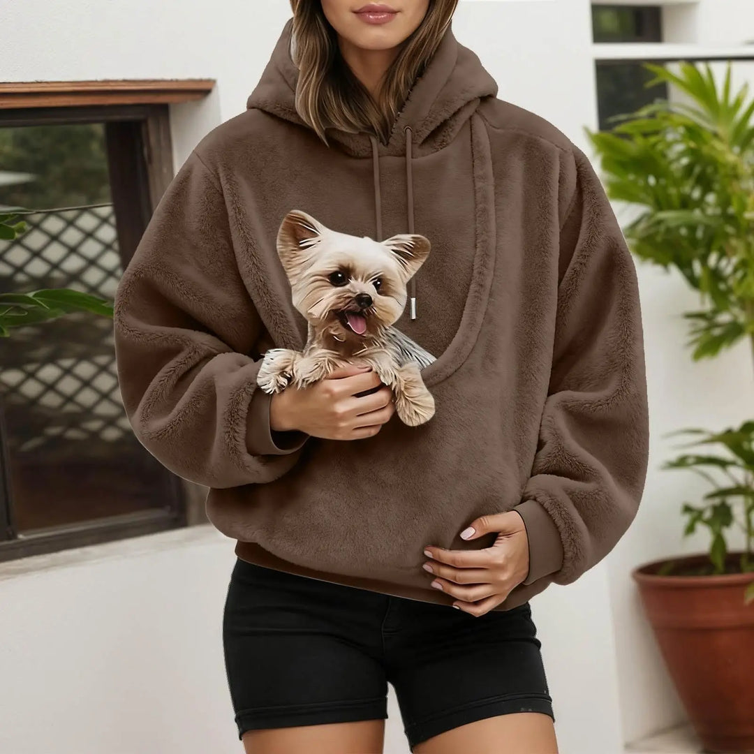 Kangaroo Pet Hoodie with Built-In Pouch for Cats and Dogs 3