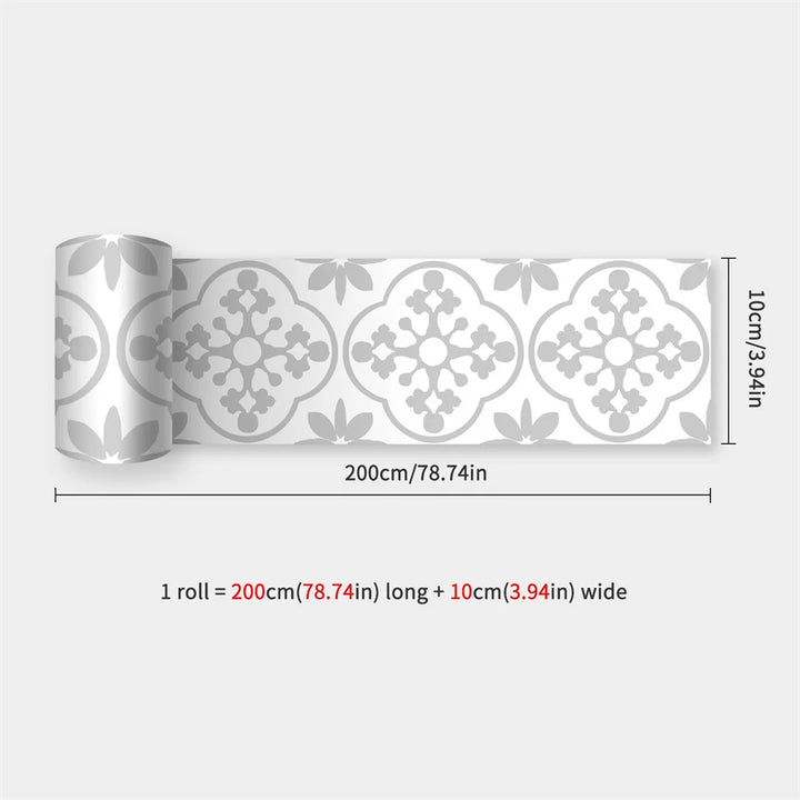 Waterproof Mosaic Peel and Stick Wall Stickers, 10 x 200 cm Strip 17
