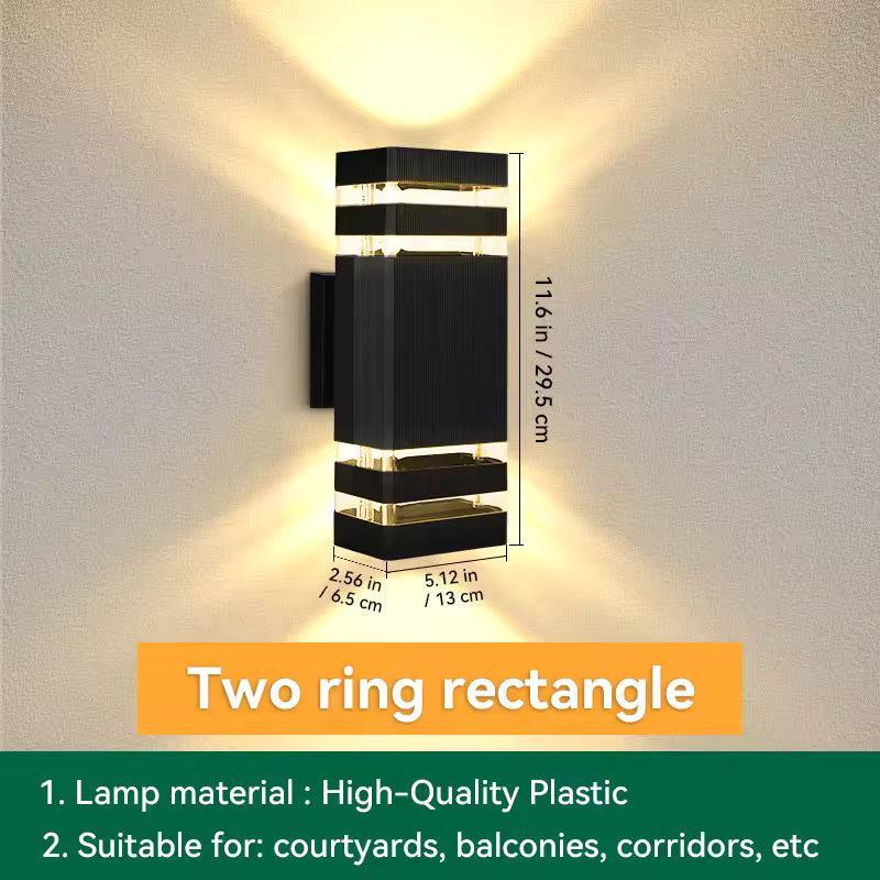 Modern Outdoor Wall Sconce, Waterproof Up and Down LED Exterior Light 17