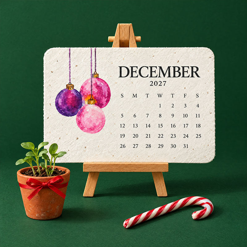 Plantable Seed Paper Calendar 2027 with 12 Months of Blooms 3