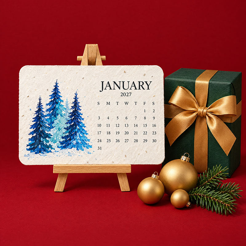 Plantable Seed Paper Calendar 2027 with 12 Months of Blooms 2