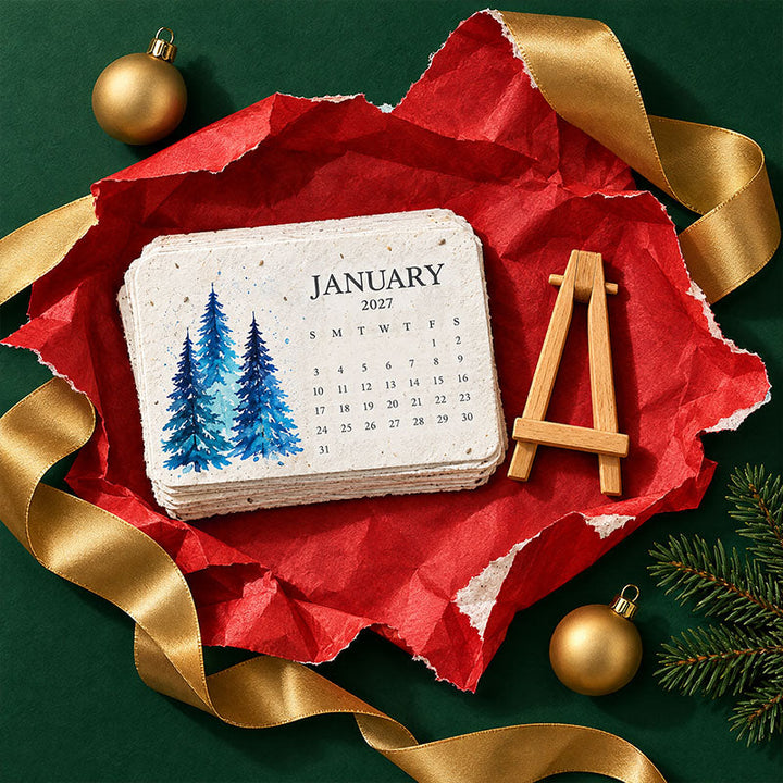 Plantable Seed Paper Calendar 2027 with 12 Months of Blooms 9