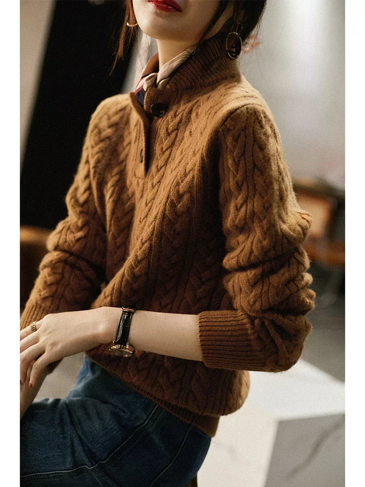 Arden Button-Up Cashmere Sweater 5