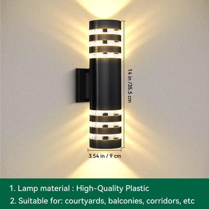 Modern Outdoor Wall Sconce, Waterproof Up and Down LED Exterior Light 15