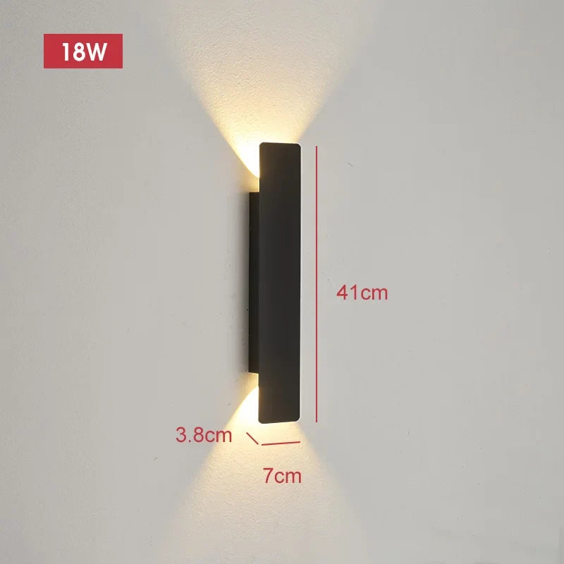 Noir Weatherproof LED Outdoor Wall Light, Aluminum, 18W 11