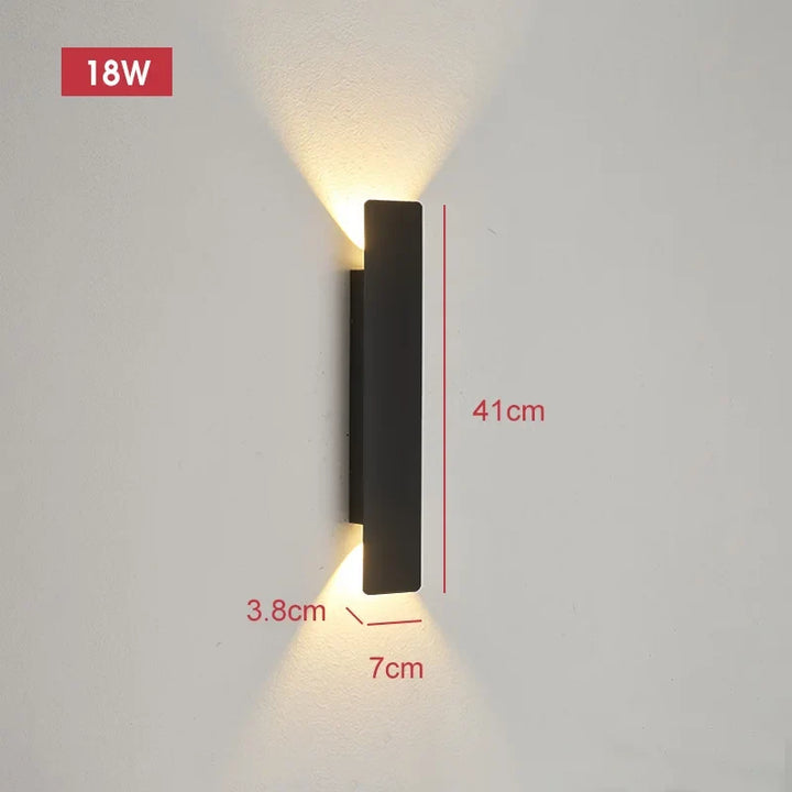 Noir Weatherproof LED Outdoor Wall Light, Aluminum, 18W 11