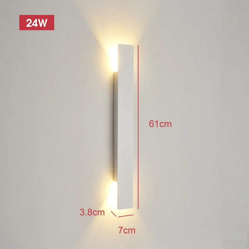 Noir Weatherproof LED Outdoor Wall Light, Aluminum, 18W 8