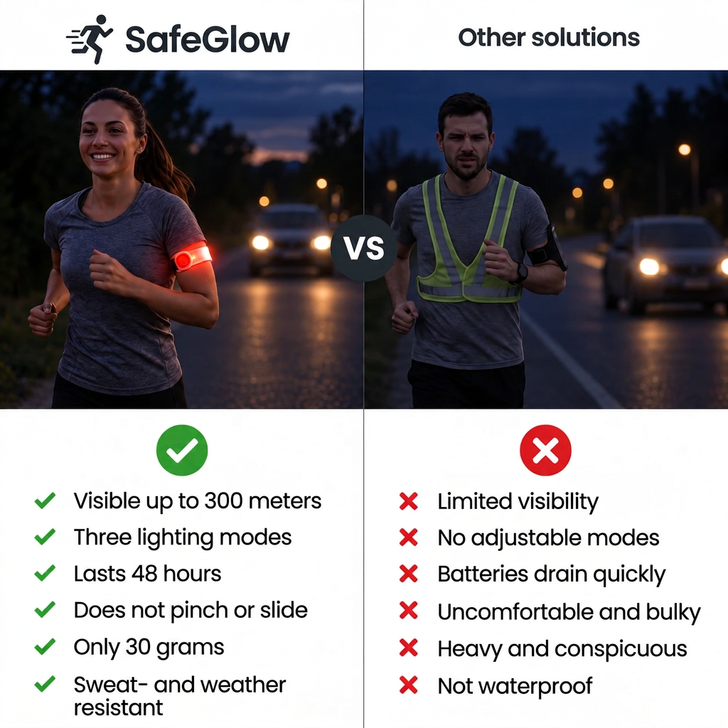 Rechargeable LED Light-Up Sports Armband for Night Running and Cycling 6