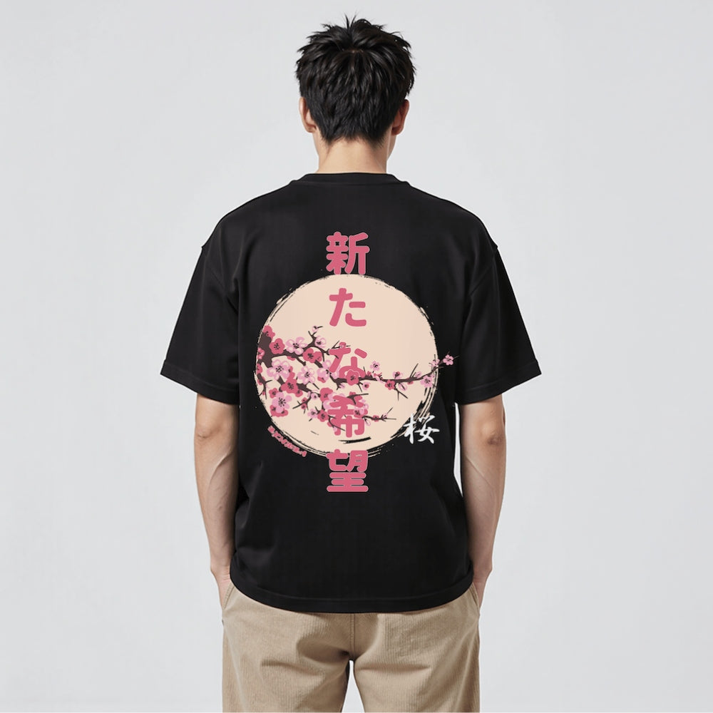 Cherry Blossom Oversize Japanese-Style T-Shirt 5