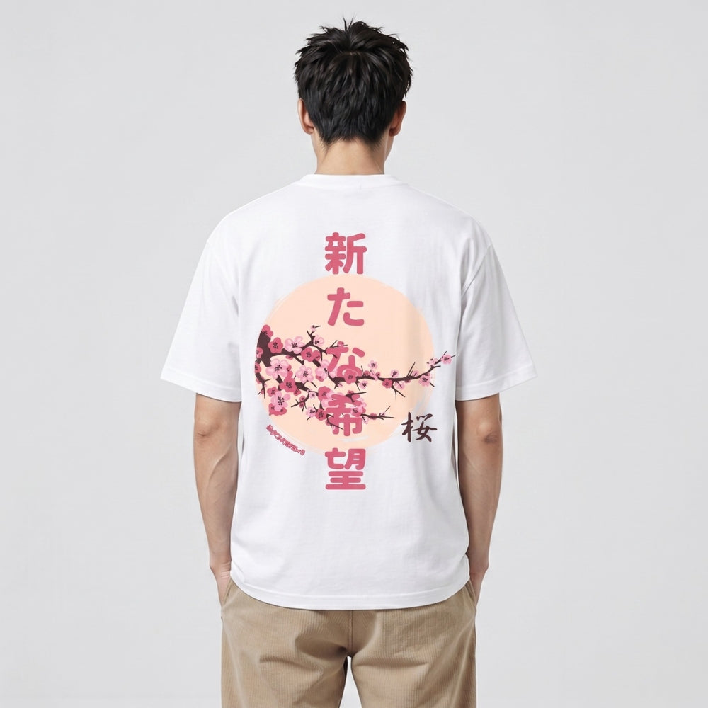 Cherry Blossom Oversize Japanese-Style T-Shirt 3