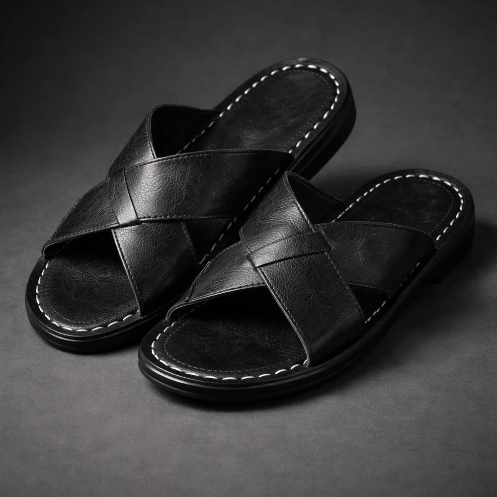 Men's Sandals | Crossed Strap Design & Slip-On Comfort 2