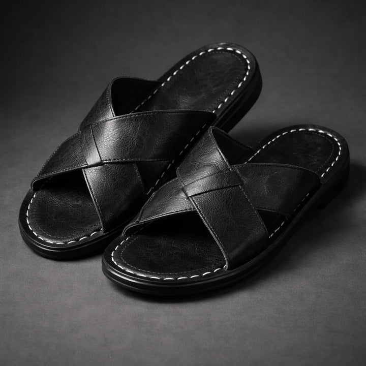 Men's Sandals | Crossed Strap Design & Slip-On Comfort 2