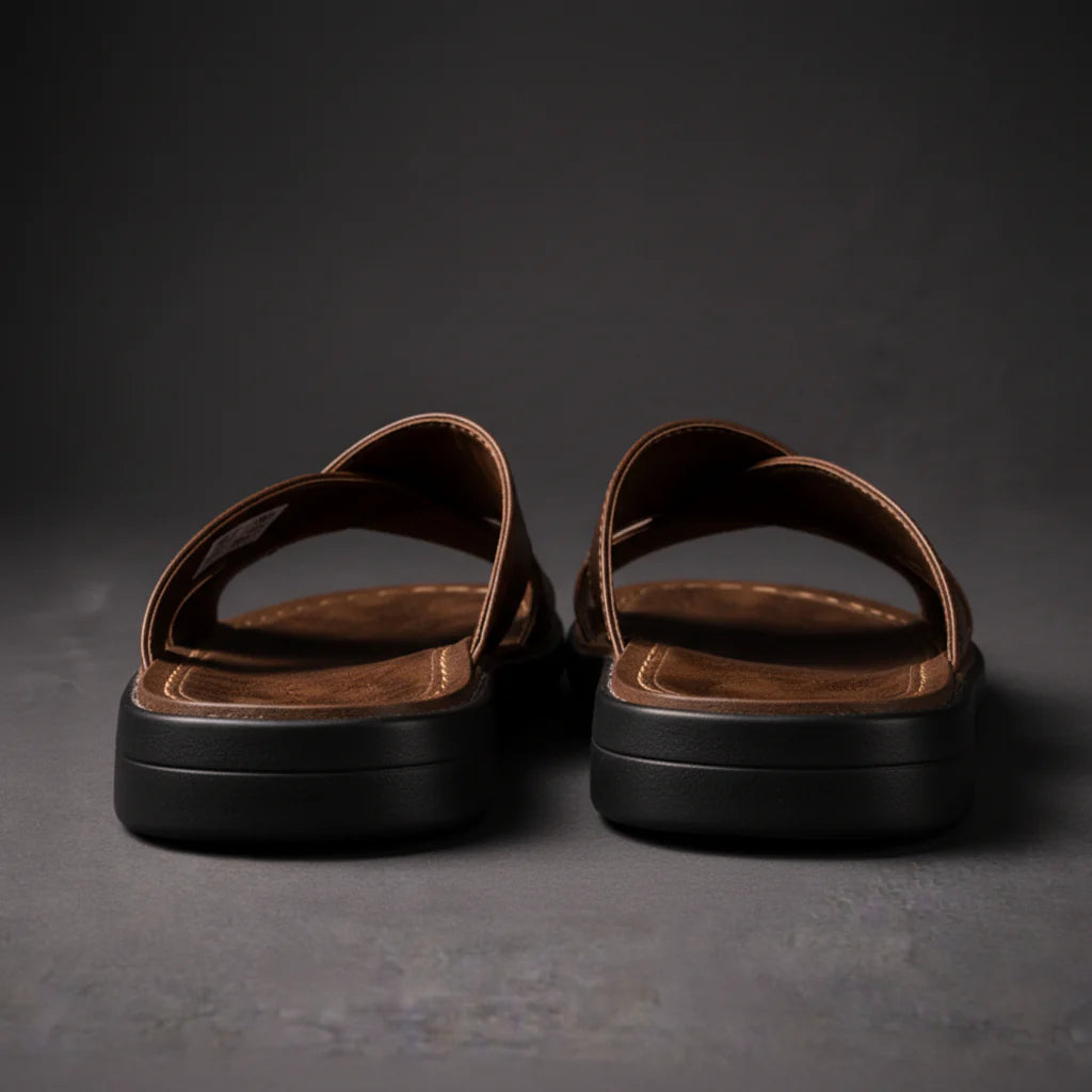 Men's Sandals | Crossed Strap Design & Slip-On Comfort 5