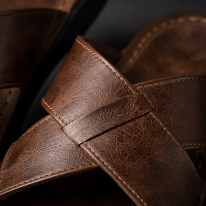 Men's Sandals | Crossed Strap Design & Slip-On Comfort 6