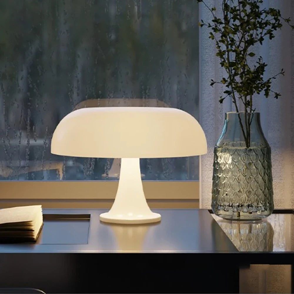 Dimmable LED Table Lamp in Bauhaus Mushroom Style for Desk & Nightstand 4