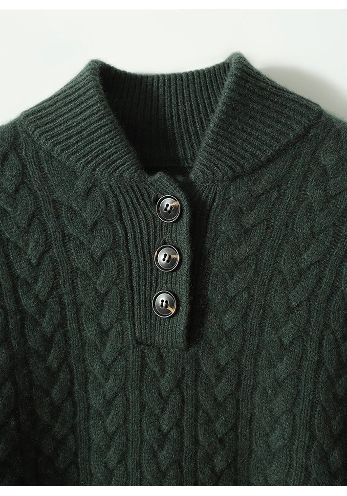 Arden Button-Up Cashmere Sweater 19