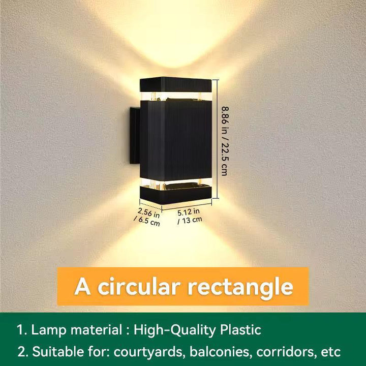 Modern Outdoor Wall Sconce, Waterproof Up and Down LED Exterior Light 16