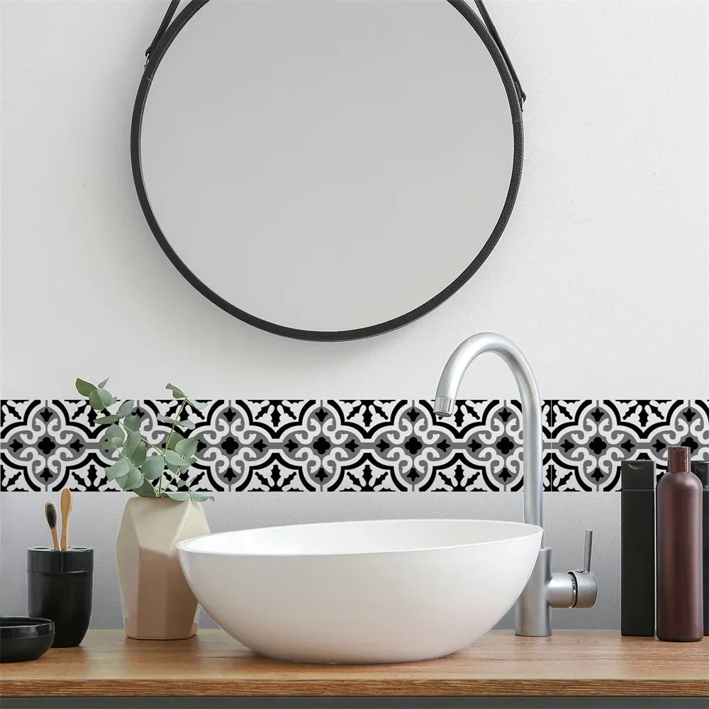 Waterproof Mosaic Peel and Stick Wall Stickers, 10 x 200 cm Strip 1