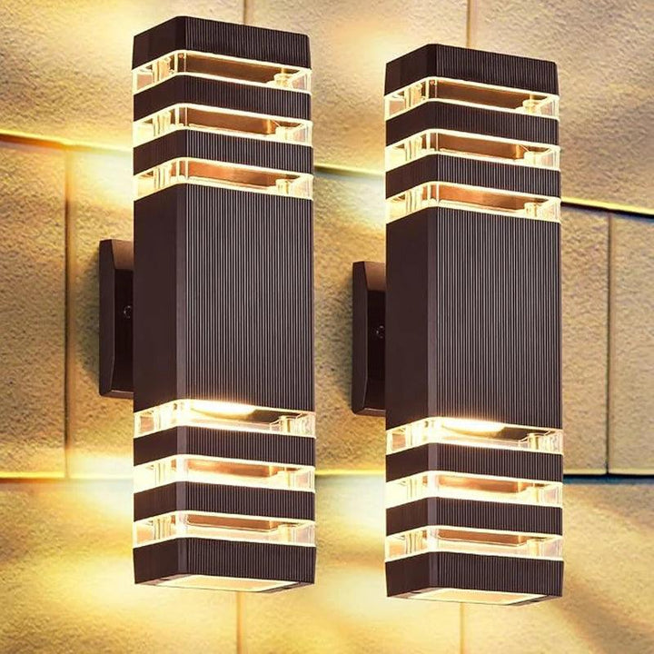 Outdoor LED Wall Sconce with Up & Down Light Effect, E27 Socket, IP65 Waterproof, Modern Garden & Balcony Lamp 1