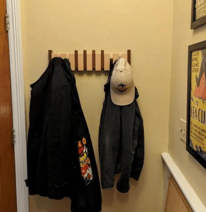 Piano Solid Wood Coat Rack | Elegant Wall Hooks 6
